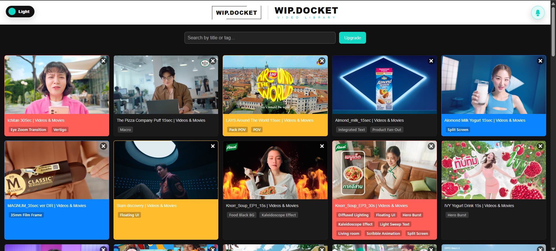 WIP. DOCKET Video Library feature 2